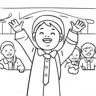 Pagini De Colorat Cu Ceremonia De Absolvire Pentru Gradinita 88677-29096