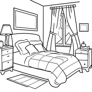 Pagina De Colorat Cu Dormitor Confortabil 88932-29282