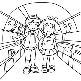 Pagina De Colorat Cu Scenă Aventuroasă Din Dork Diaries Desene De Colorat