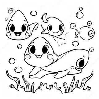 Familia Draguta Baby Shark Desen De Colorat 8927-459