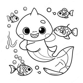 Baby Shark Pagini de colorat