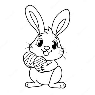 Pagini De Colorat Cu Iepuras Fericit Tinand Oua 89318 29584