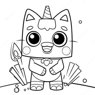 Pagina De Colorat Unikitty Fericita 89369-29619