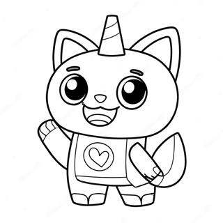 Pagina De Colorat Unikitty Fericita 89369-29620