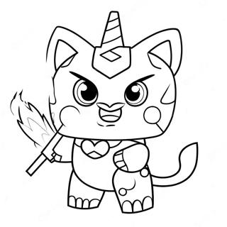 Pagina De Colorat Unikitty Suparata 89370-29624