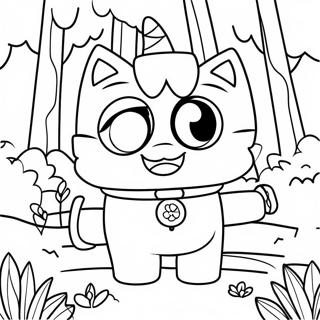 Pagina De Colorat Unikitty Intr O Padure Magica 89372-29629