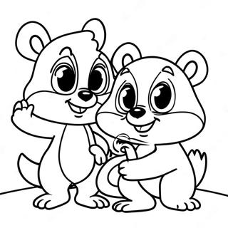 Pagina De Colorat Chip Si Dale Intr O Aventura Distractiva 89523-29738