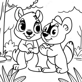 Pagina De Colorat Chip Si Dale Jucandu Se In Parc 89525-29745