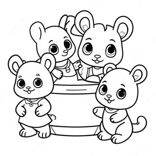 Pagini De Colorat Cu Familia Calico Critters Adorabila Desene De Colorat