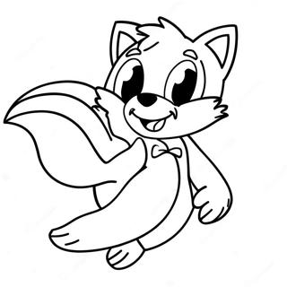 Pagini De Colorat Cu Tails Zburand Sus 89809-29962