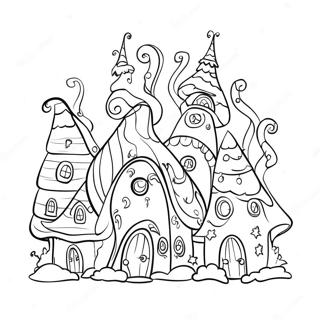 Casele Din Whoville Desene De Colorat