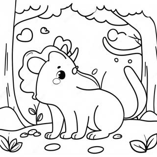 Pagini De Colorat Cu Animale De Padure Fanteziste In Acuarela 90067-30166