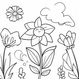 Pagini De Colorat Cu Gradini Florale Stralucitoare In Acuarela 90068-30171