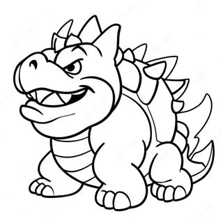 Bowser Cu Un Coaja Spinoasa In Pagina De Colorat 9015-386