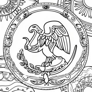 Pagini De Colorat Steagul Mexican 90557-30536