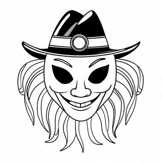 Pagini De Colorat Cu Masca Amuzanta De Halloween 90663-30621