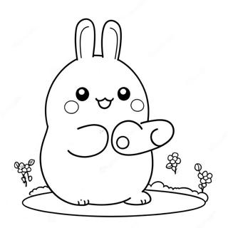Pagina De Colorat Molang Si Piu Piu Jucandu Se Desene De Colorat