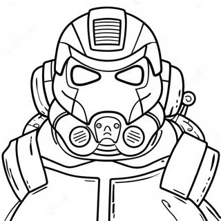 Pagina De Colorat Armura De Putere Din Fallout 91097-31031