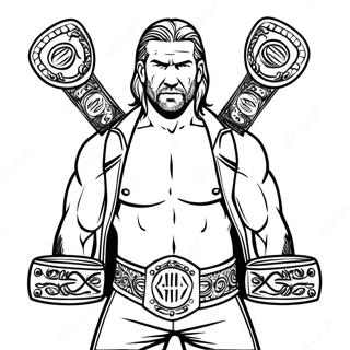 Pagina De Colorat Triple H Tinand Doua Centuri 91124-30986