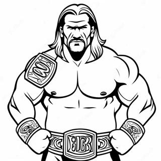 Pagina De Colorat Triple H Tinand Doua Centuri 91124-31056