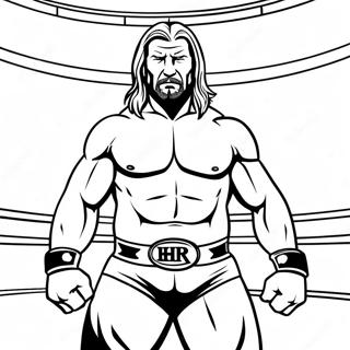 Pagina De Colorat Triple H In Ring 91125-31060