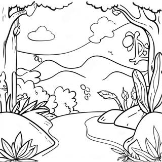 Pagina De Colorat Cu Scene Palpitante Din Garten Of Banban 5 91177 31099