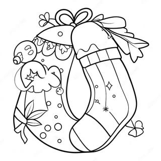 Pagini De Colorat Ciorap De Craciun Decorat 91434-31298