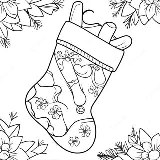 Ciorap De Crăciun Pagini de colorat