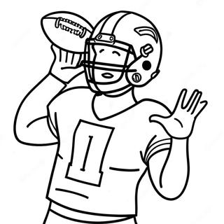 Pagini De Colorat Josh Allen Aruncand O Minge De Fotbal 91583-31405