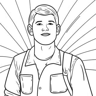 Pagini De Colorat Josh Allen In Actiune 91584-31409