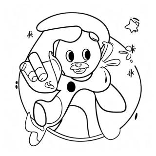 Pagina De Colorat Cu O Stea Tik Tok In Actiune 91611 31433