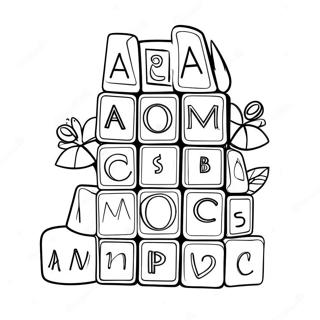 Pagina De Colorat Cu Alphablocks Colorate 91815 31600