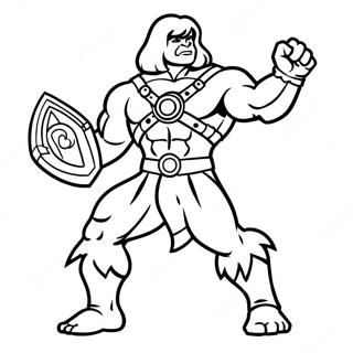 He Man In Actiune Pagina De Colorat Desene De Colorat