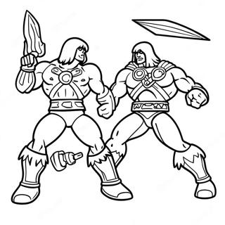 He Man Vs Skeletor Pagina De Colorat Desene De Colorat