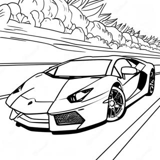 Lamborghini Aventador In Pagina De Colorat De Curse 9203-1230