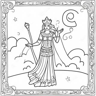 Pagini De Colorat Cu Aranjamente Colorate De Tarot 92120-31830