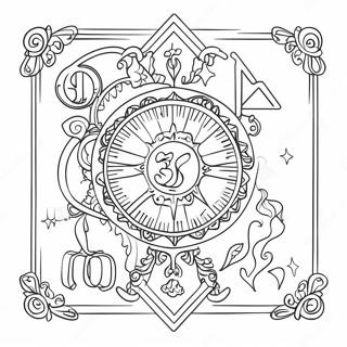 Pagini De Colorat Cu Simboluri Incantatoare De Tarot 92121-31833