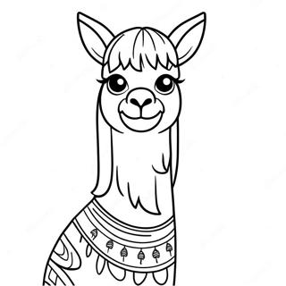 Pagini De Colorat Cu Llama Llama Fericit 92584-32189