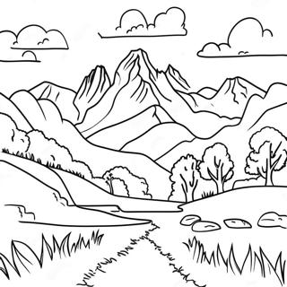 Pagini De Colorat Peisaj Bavarez Cu Munti 92688-32278