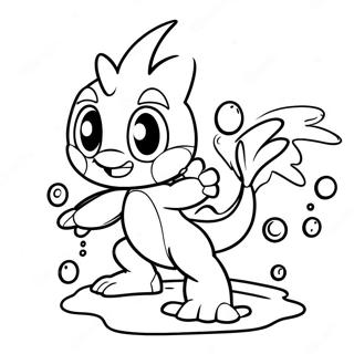 Pagini De Colorat Greninja Stropind Apa 92712 32292