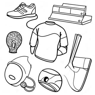 Pagini De Colorat Cu Echipament Sportiv Olimpic 92790-32354