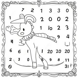 Pagina De Colorat Calendarul Fantezist Pentru Anul Bissextil 93174 32656