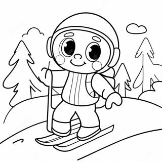 Pagini De Colorat Cu Schior Dragut Din Desene Animate 93432-32856