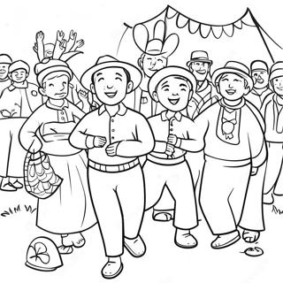 Pagini De Colorat Cu Festivaluri Traditionale De Tara 93459 32879