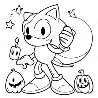 Sonic Halloween Desene De Colorat