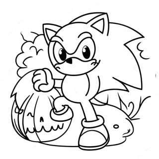 Pagina De Colorat Sonic De Halloween 93533-32923