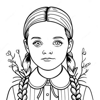 Wednesday Addams Desene De Colorat