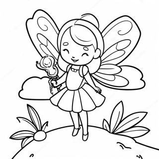 Pagina De Colorat Cu Poveste De Zana Jucausa Cu Pixuri Gel 93639-33014