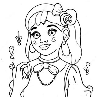 Pagina De Colorat Cu Melanie Martinez Si Accesorii Dragute 93817-33151