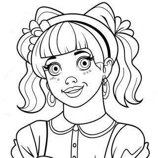 Pagina De Colorat Cu Melanie Martinez Si Accesorii Dragute 93817-33152